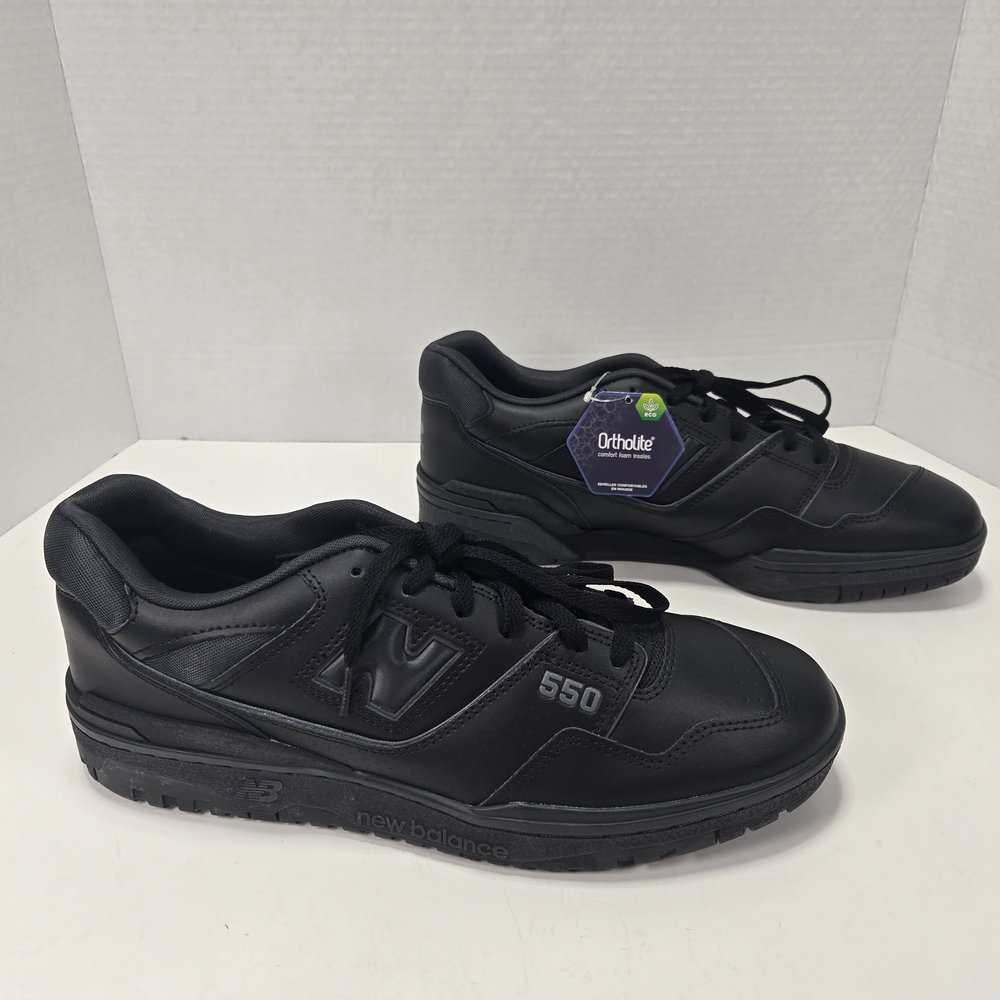 New Balance 550 Triple Black Men's Athletic Comfort Sneakers Size 13